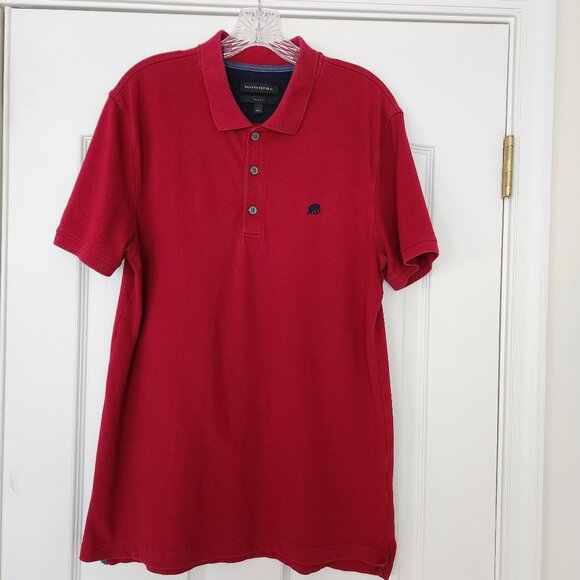 Banana Republic Men’s LG Slim Fit Golf/Polo Short Sleeve Collared Shirt Dark Red - Picture 8 of 8
